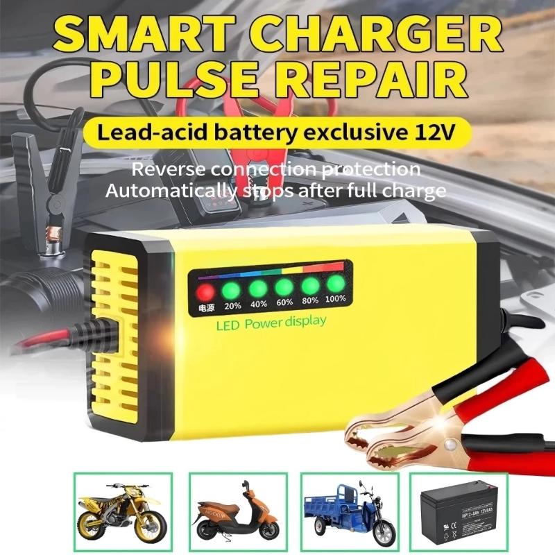 Car Charger - Caricabatterie per auto 12V 4AH-20AH, caricabatterie