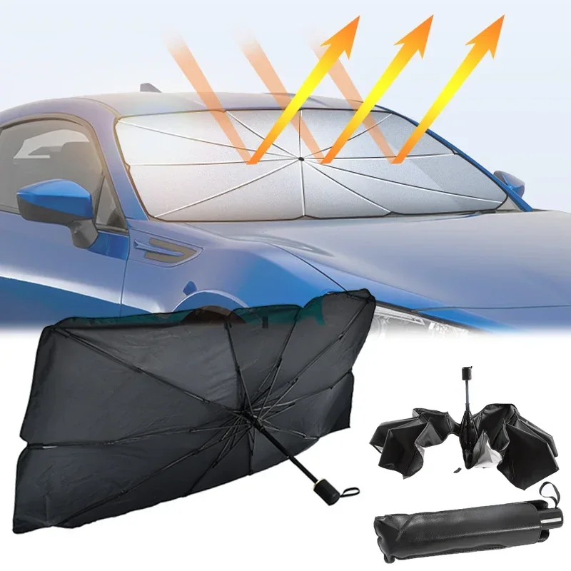 Windshield Sun Shade - Parasole per Parabrezza Auto, Ombrello Pieghevole