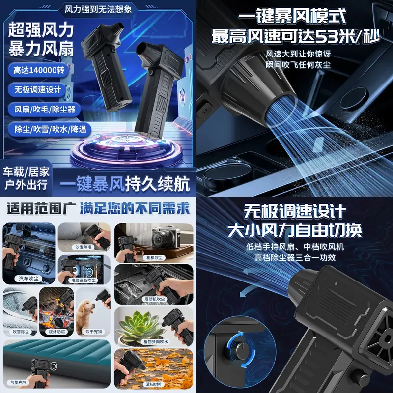 Car Vacuum - Ventilatore a turbina brushless portatile per