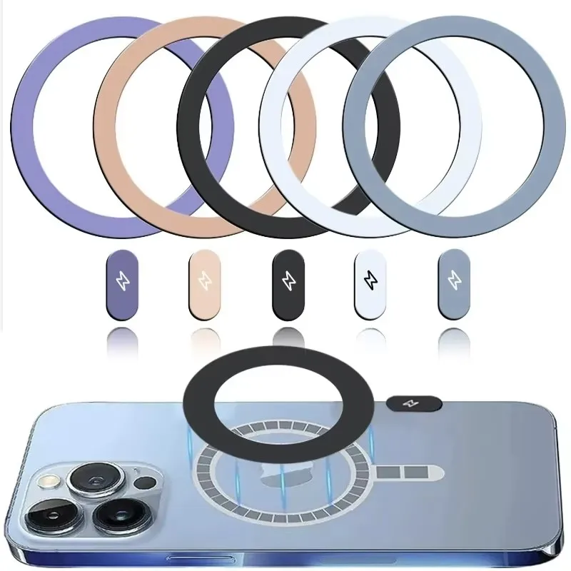 Car Phone Holder - 5/1 Pezzi Anelli Adesivi in Metallo