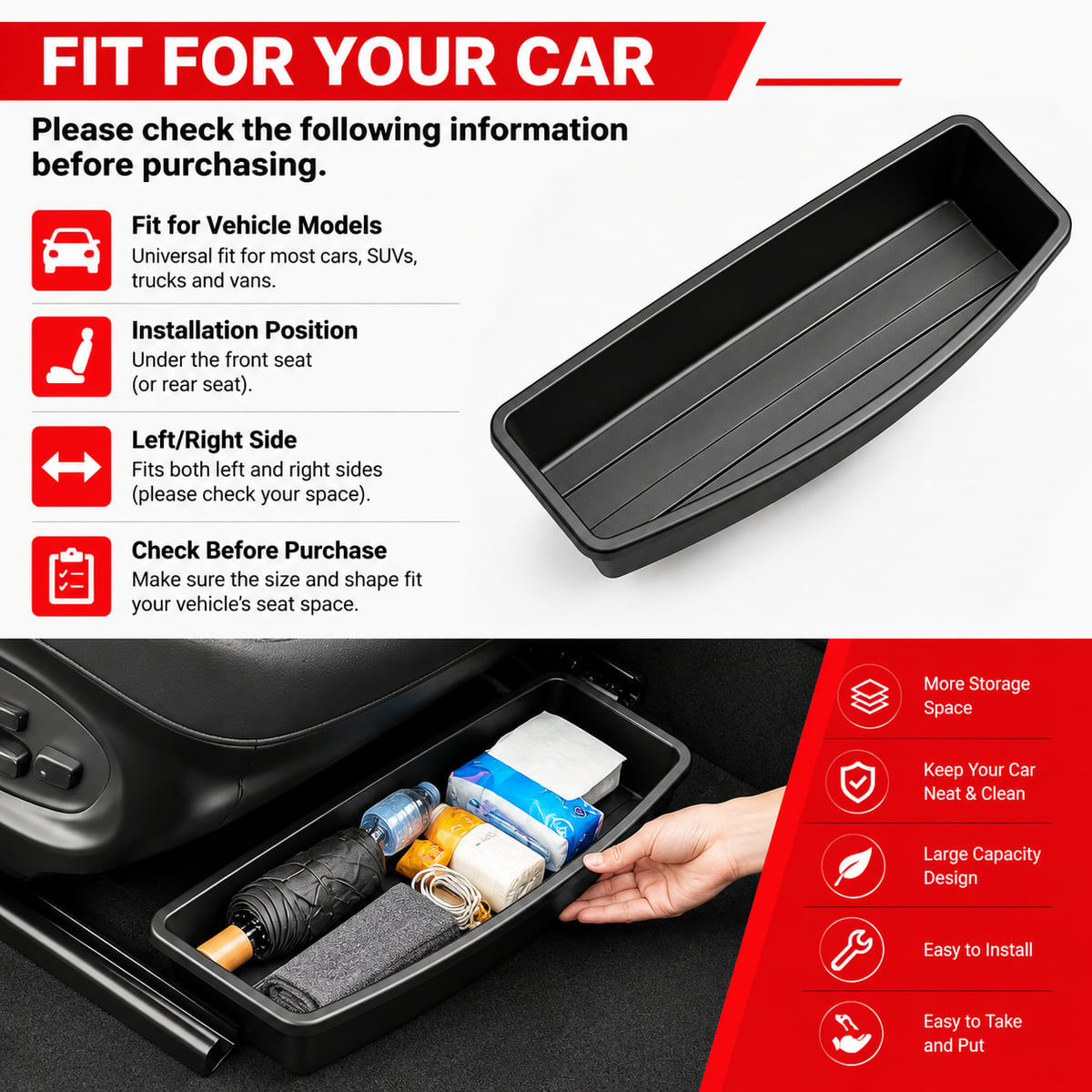 PINMOAP Vassoio portaoggetti d - Car Cable Organizer recensione e prezzo