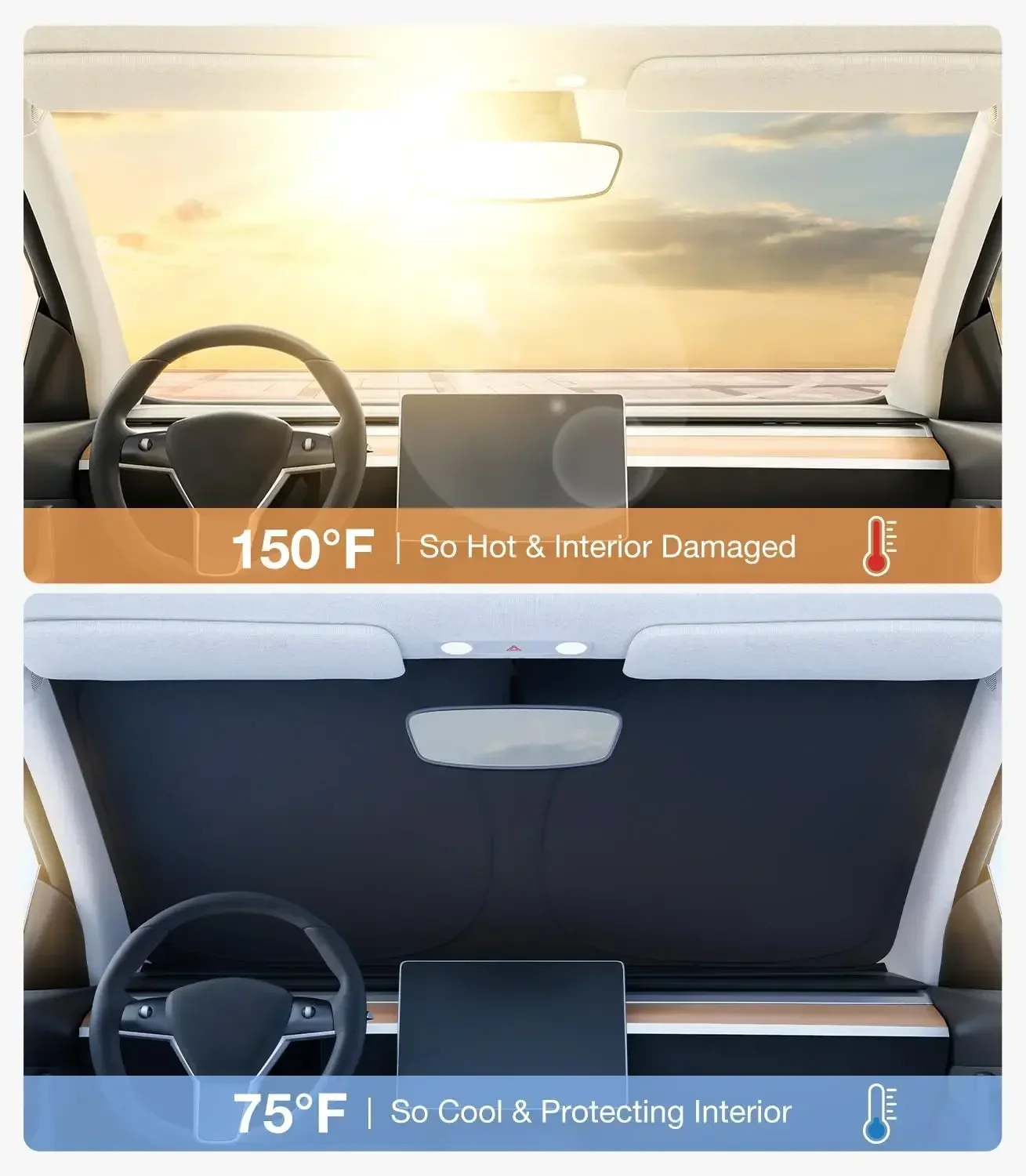 Parasole per Parabrezza Tesla  - Windshield Sun Shade recensione e prezzo